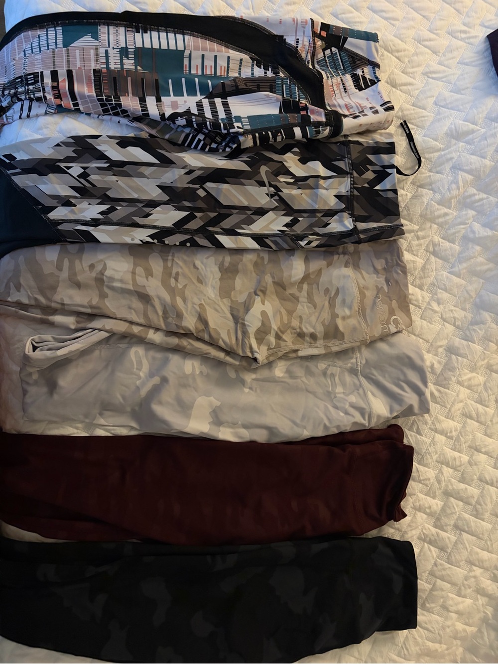 Mixed Pattern Athletic Leggings Lot - Multicolor